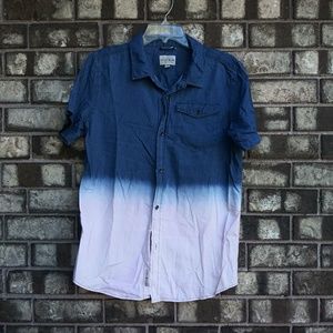 Lucky Brand dip dye button down shirt size XL
